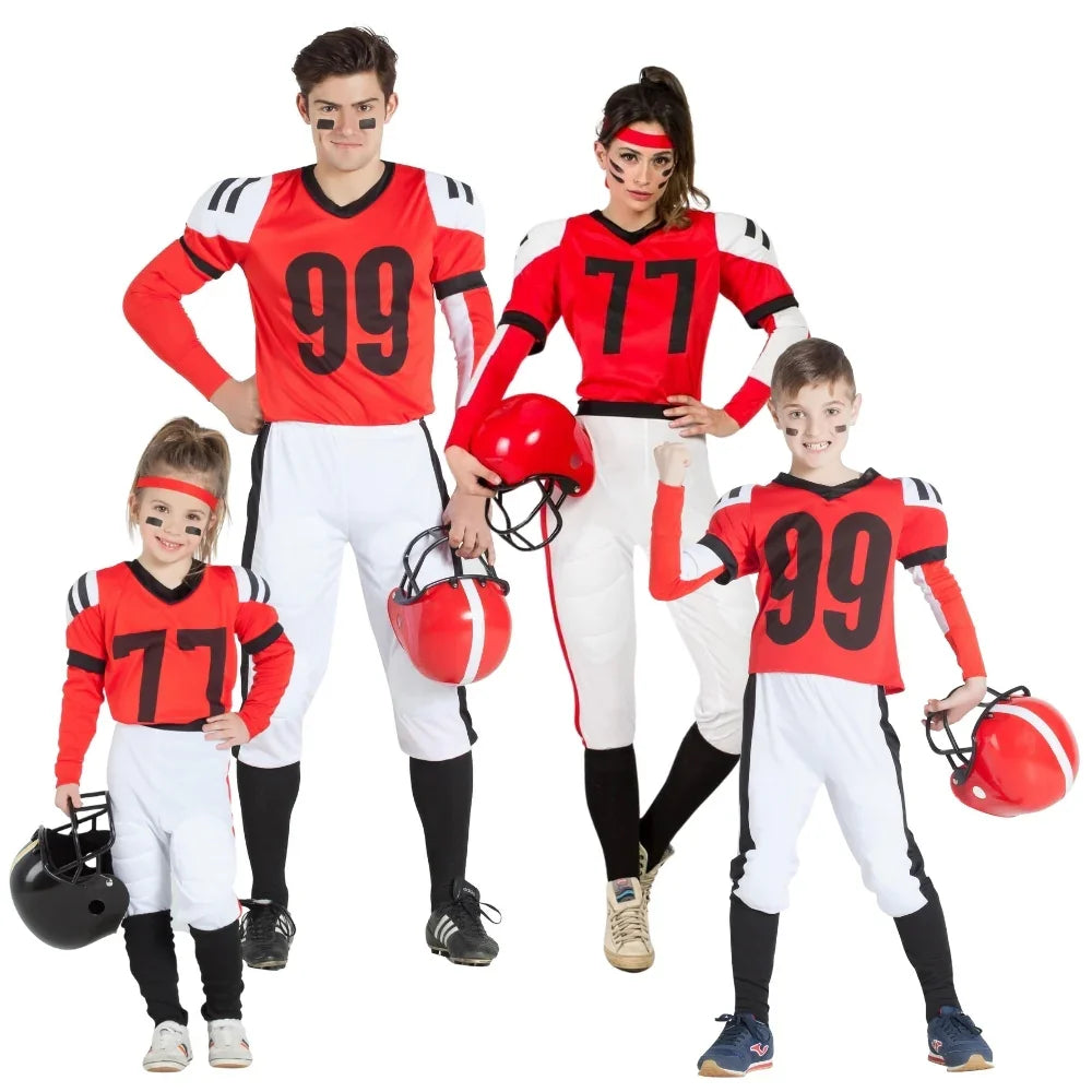 Disfraces para Grupo de Jugadores de Fútbol Americano Rojos Jugadores de Rugby Disfraces Simon