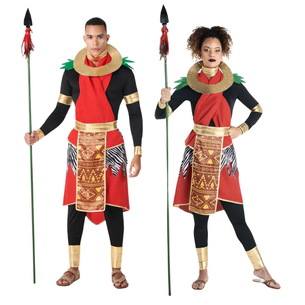 Disfraces en Pareja de Guerreros Masái Africanos Disfraces Simon