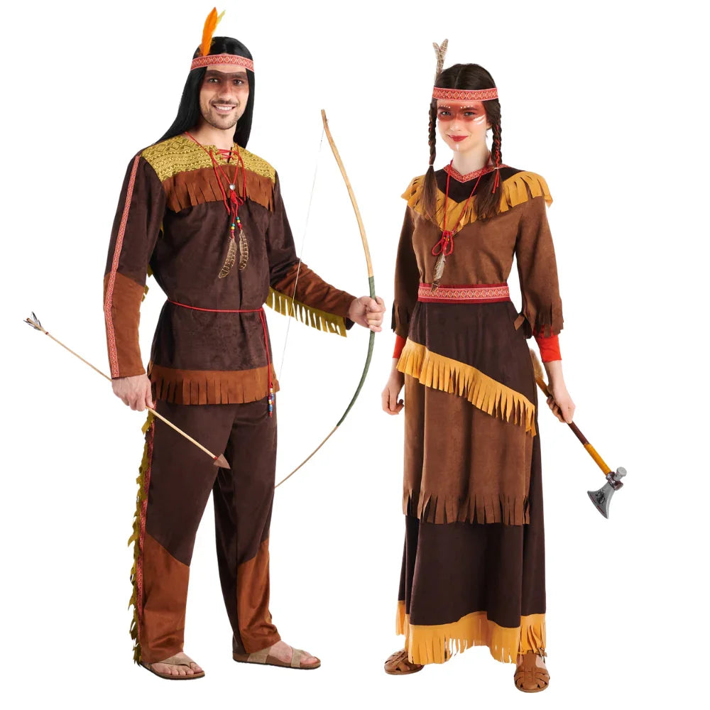 Disfraces en Pareja de Guerreros Indios Indio Disfraces Simon