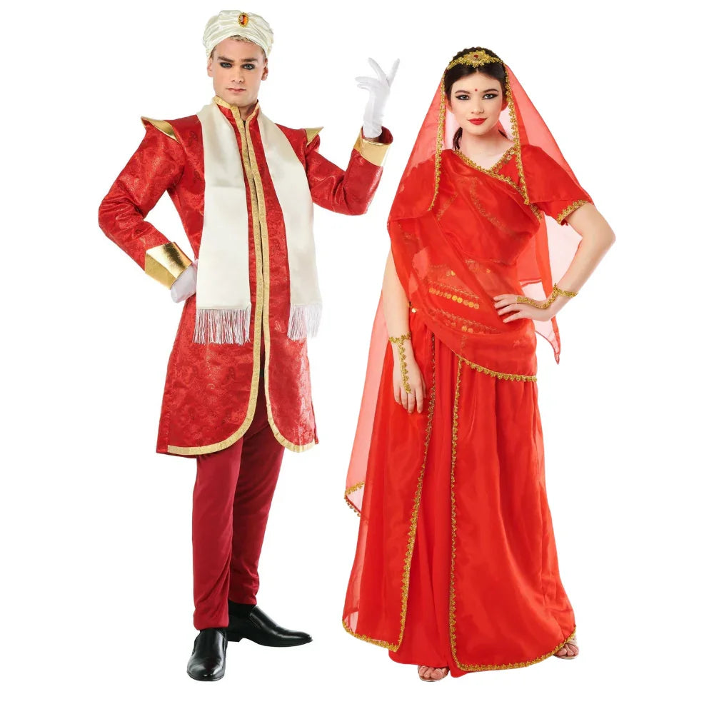 Disfraces en Pareja de Príncipe y Princesa Hindús Bollywood Hindús Disfraces Simon