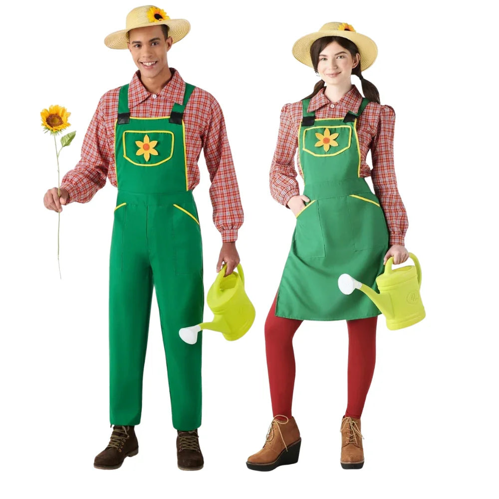 Disfraces en Pareja de Jardinero Granjeros Disfraces Simon