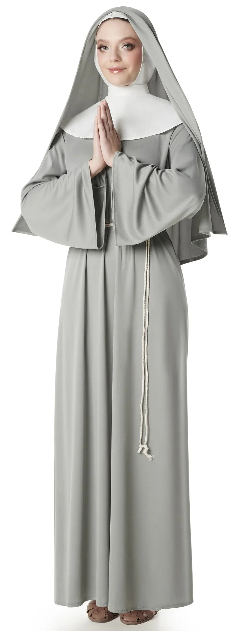 Disfraz de Monja Terrorífica Gris para Mujer Monjas Kimokawaii