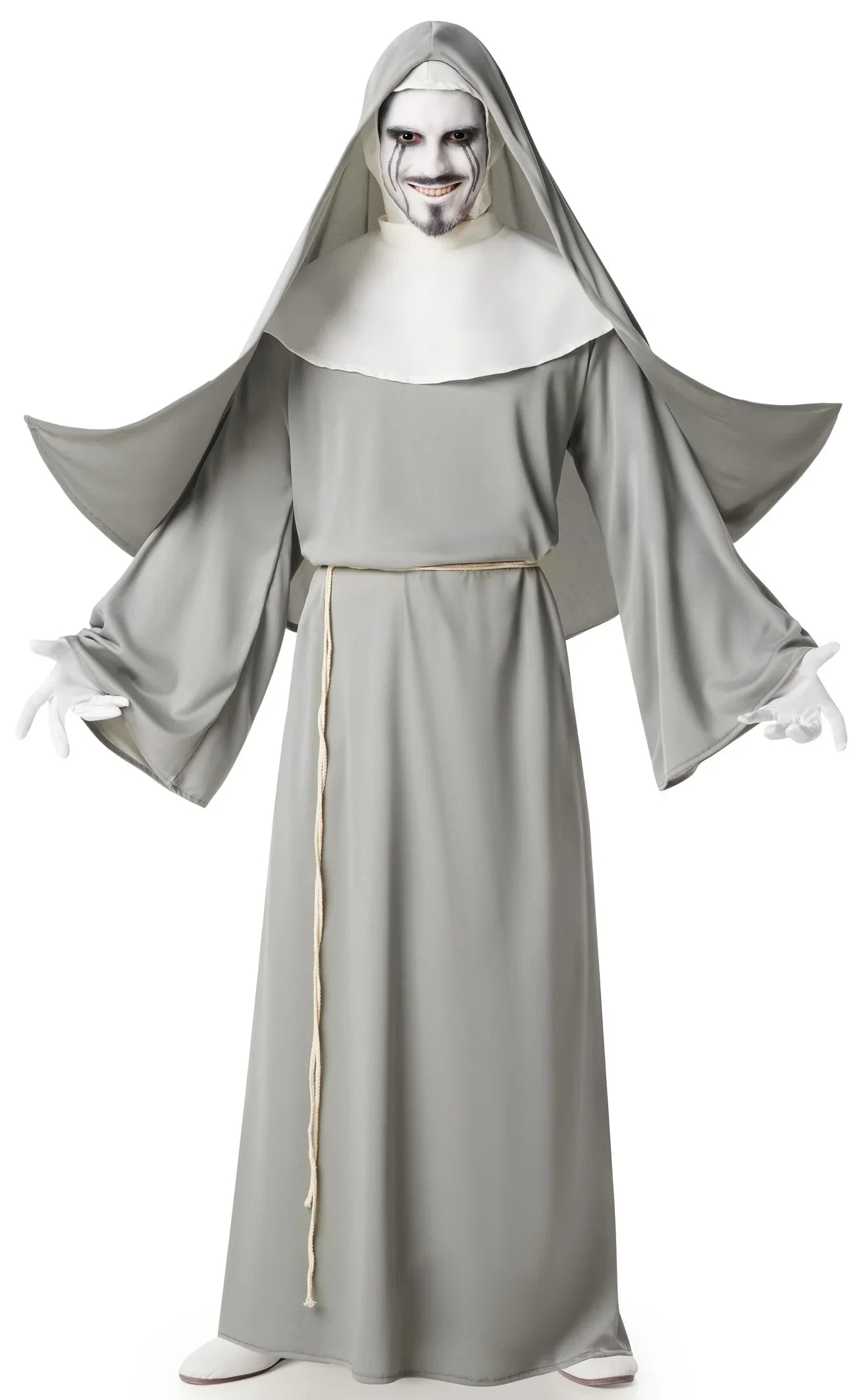 Disfraz de Monja Terrorífica Gris para Hombre Monjas Kimokawaii
