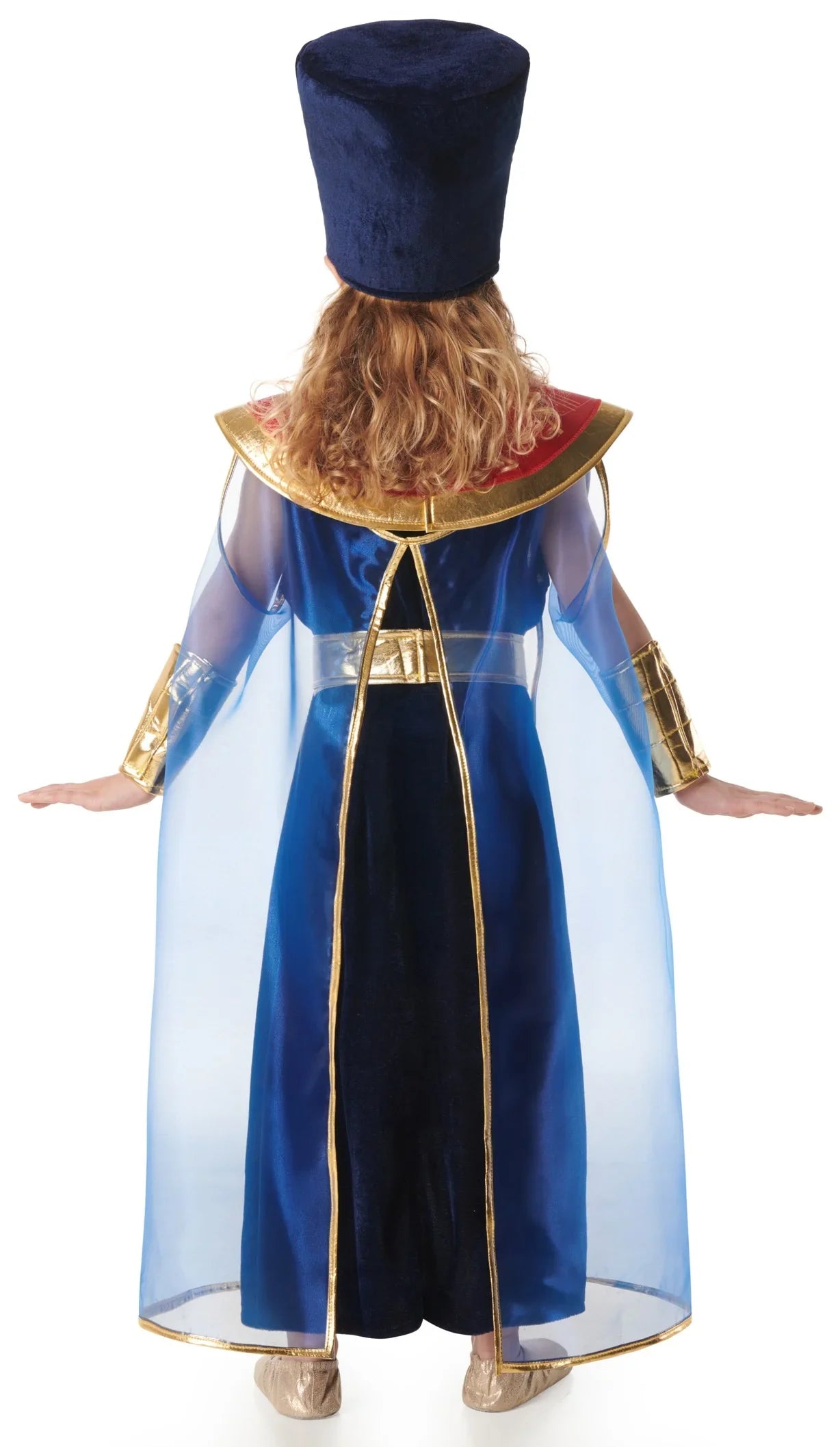 Disfraz de Faraona Egipcia Elegante Azul para Niña Egipcios Infantiles Kimokawaii