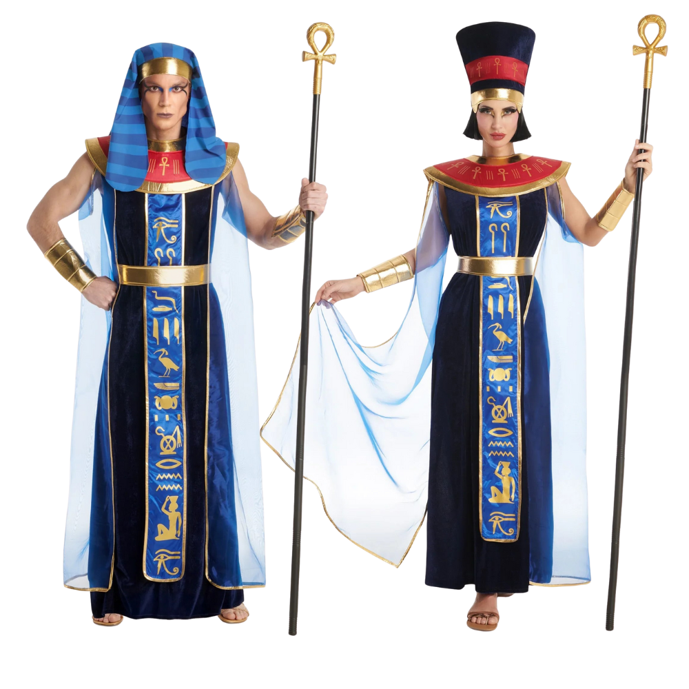 Déguisements de groupe de pharaons égyptiens bleus