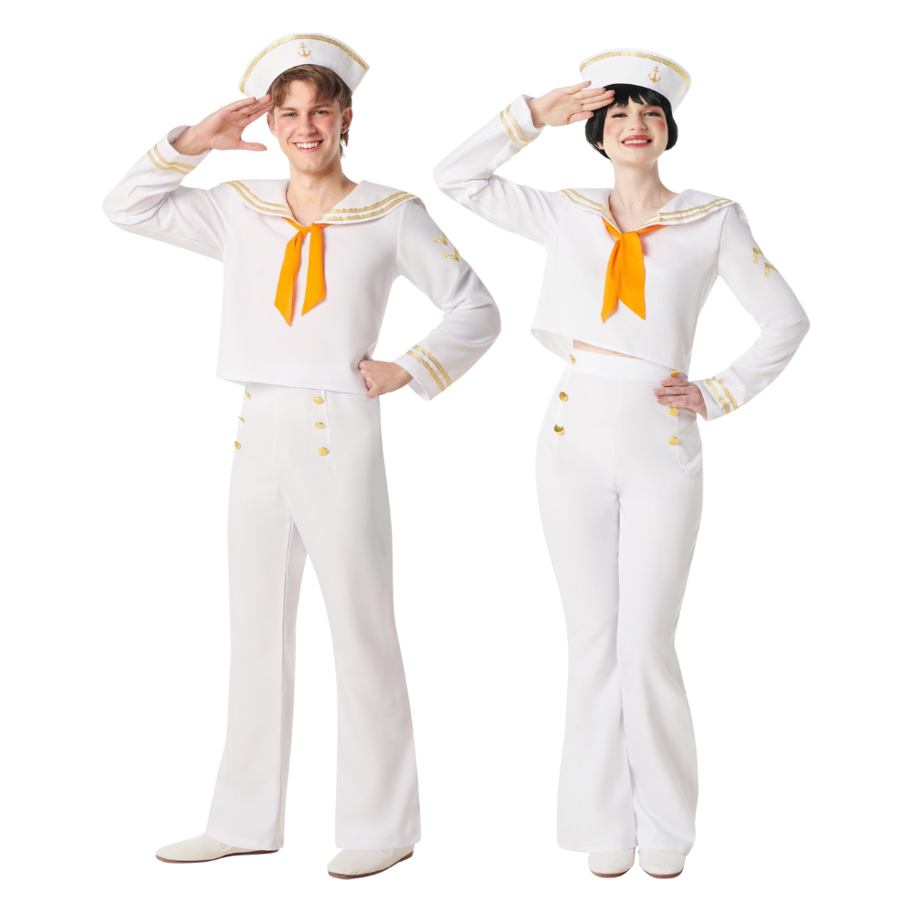 Déguisements de couples de marins élégants