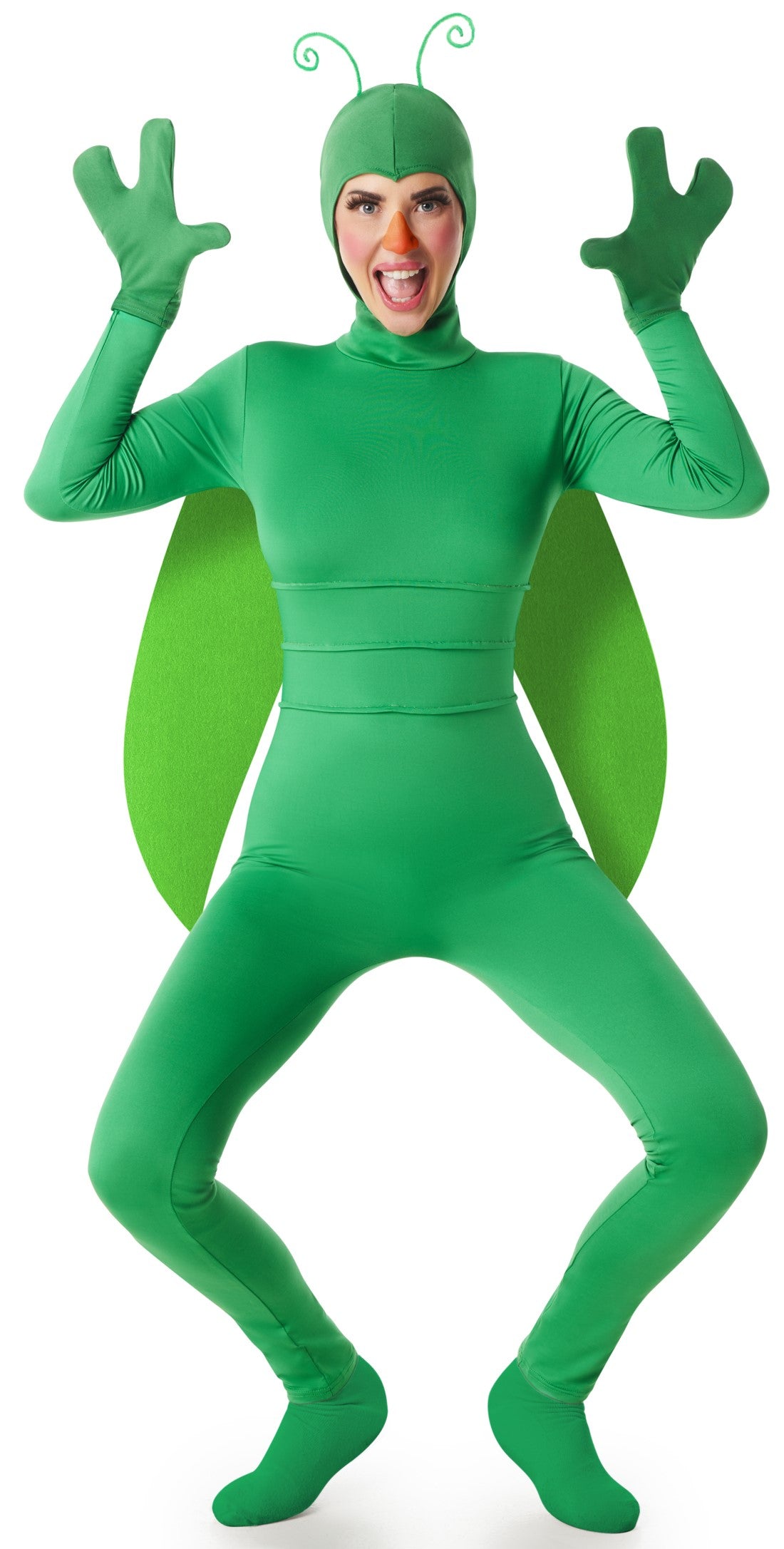 Disfraz de Saltamontes Verde para Mujer Animales Kimokawaii