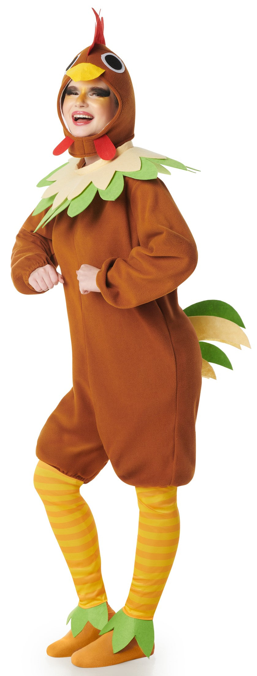 Déguisements de couple coq et poule colorés