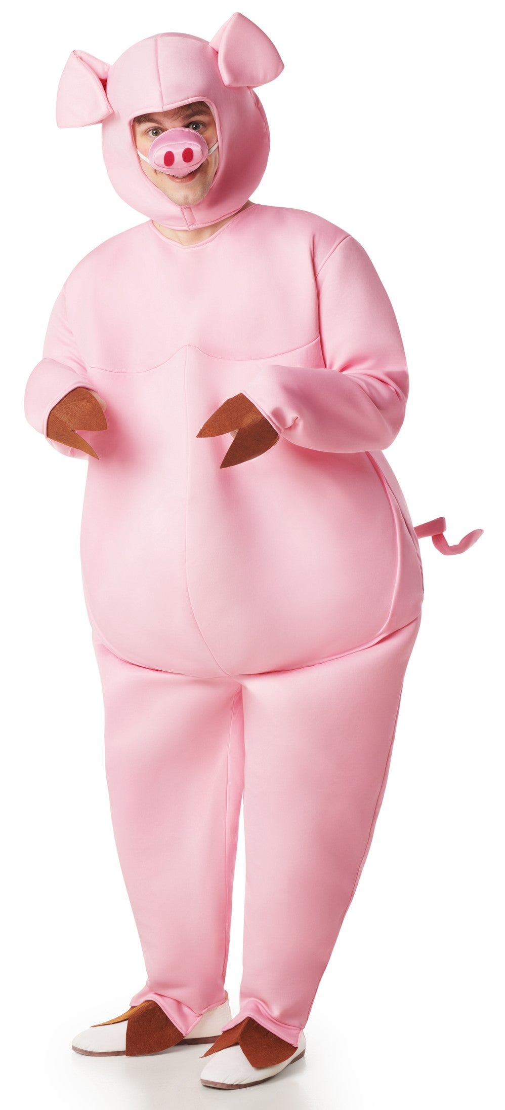 Déguisement de cochon en peluche pour adulte