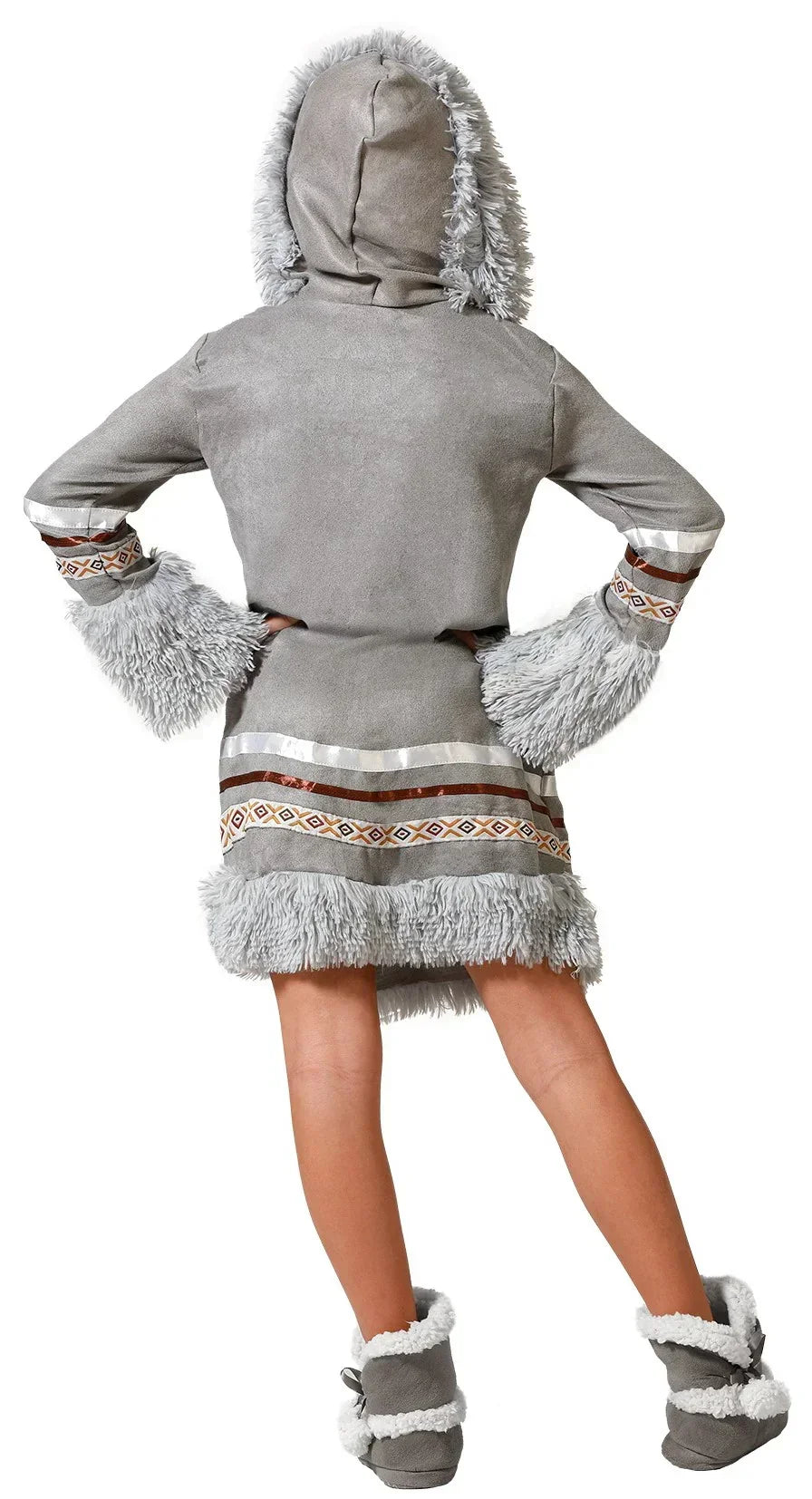 Disfraz de Esquimal Gris para Niña Esquimales Infantiles Atosa