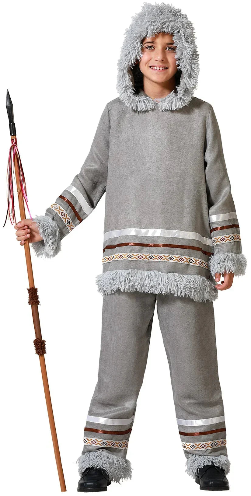 Disfraz de Esquimal Gris para Niño Esquimales Infantiles Atosa