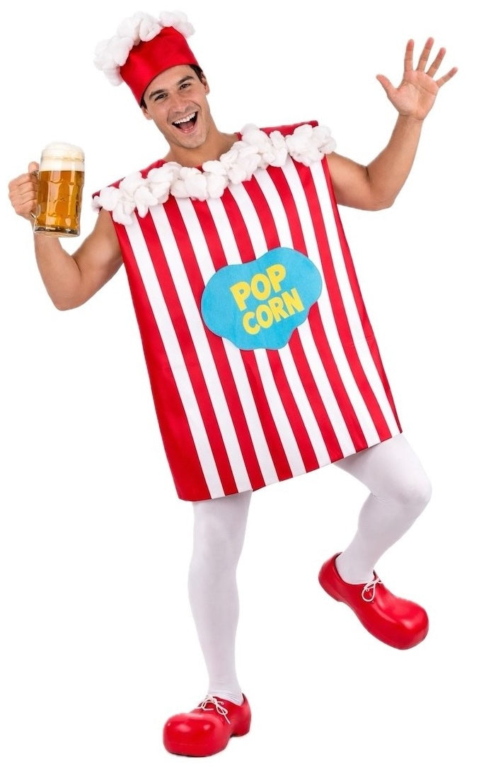 Déguisement de seau à pop-corn pour adulte