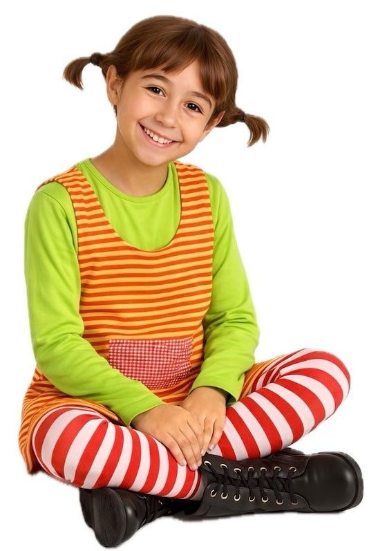 Déguisement de fille longstocking pour filles