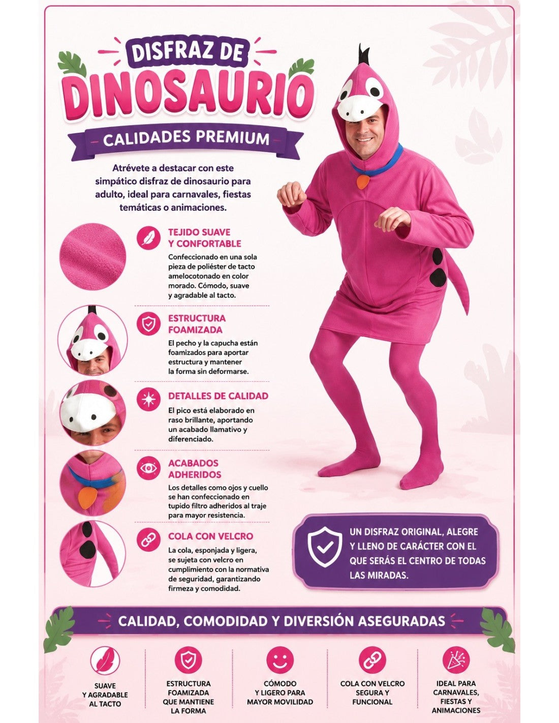 Déguisement de dinosaure pierrafeu pour adulte