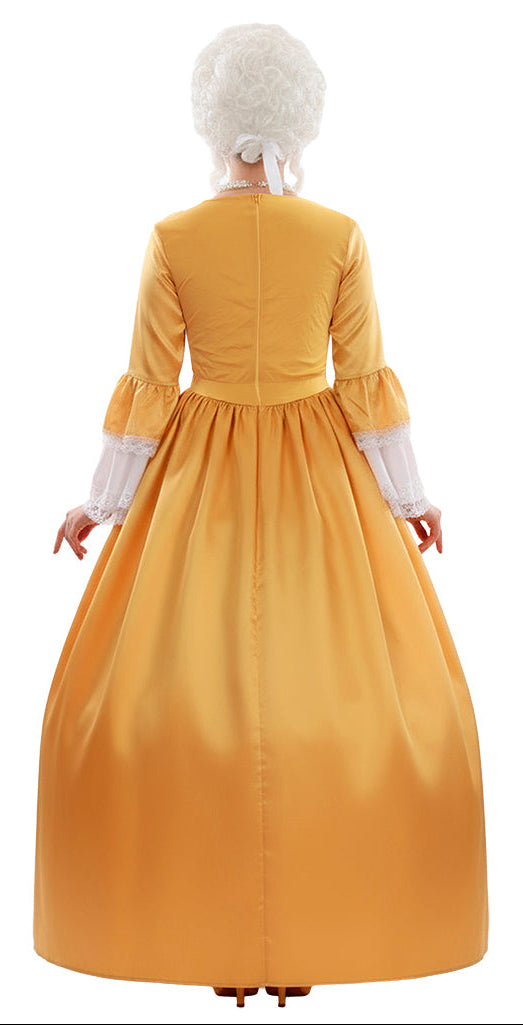 Déguisement Marie-Antoinette en couleur doré pour Femme