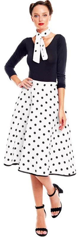 Disfraces para Grupo de Años 50 con Falda de Lunares Grease - Años 40 y 50 Disfraces Simon