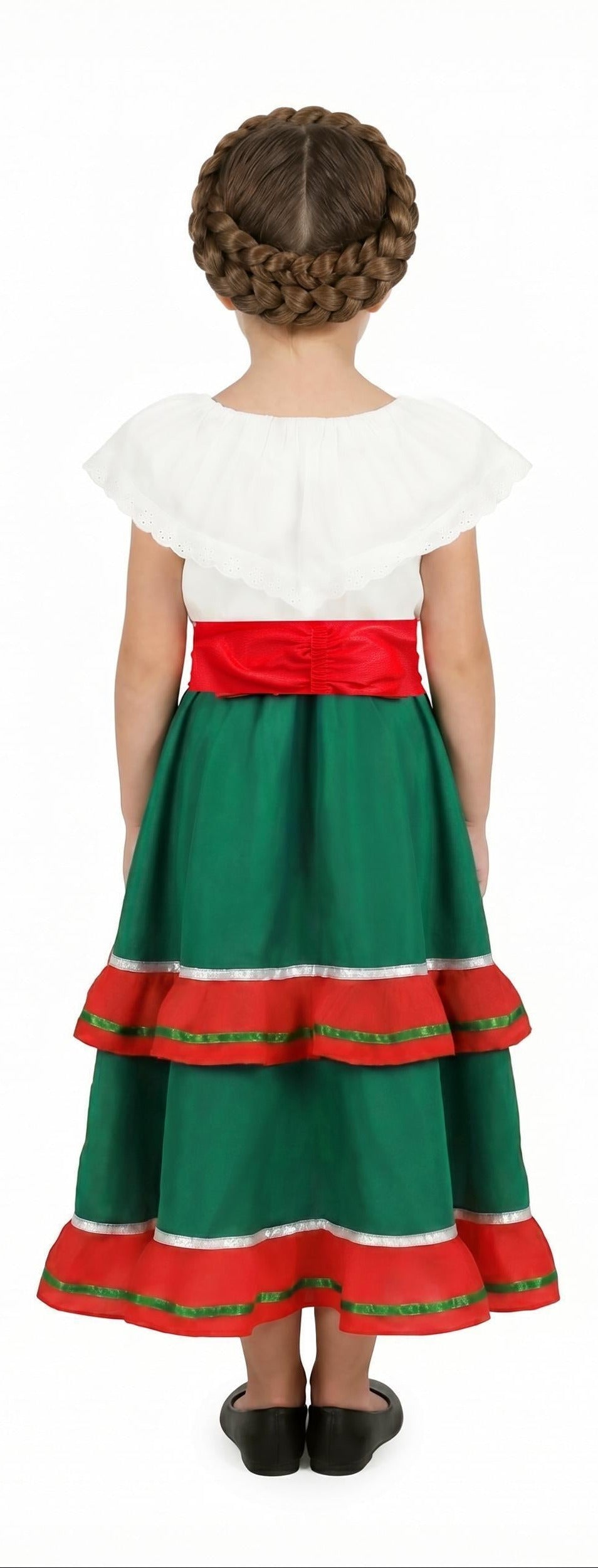 Déguisement mexicain avec jupe verte pour fille