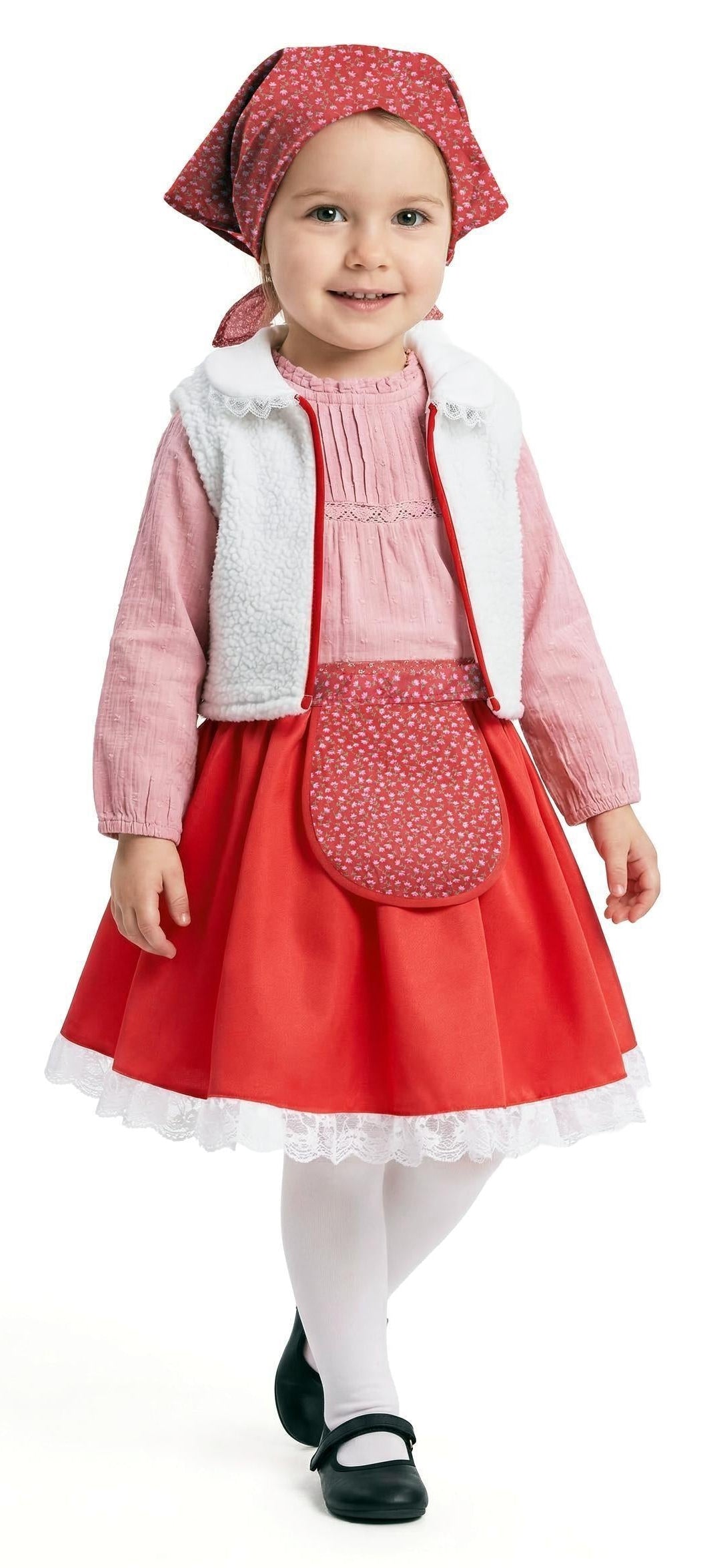 Déguisement de Pastora avec foulard rouge enfant